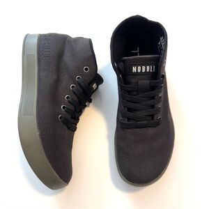 NOBULL Black Canvas Mid Trainer High-Top Lifting Gym CrossFit Sneakers Women’s 5